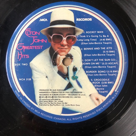 Elton John GREATEST HITS Vinyl Record 1974 MCA - Picture 2 of 12